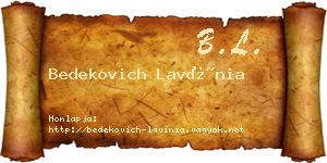 Bedekovich Lavínia névjegykártya